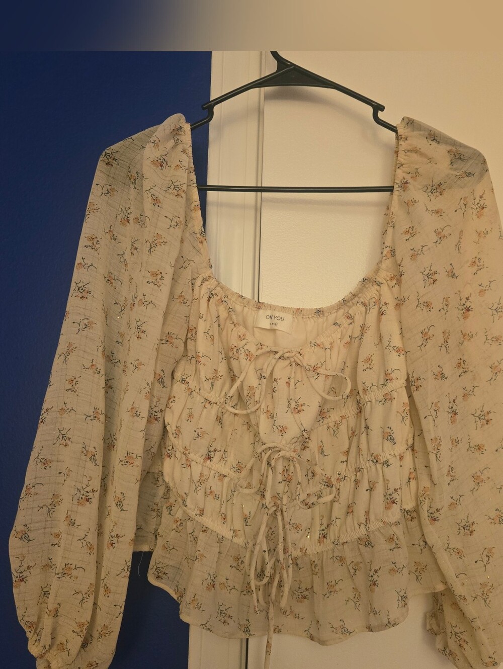 Adored Vintage Cottagecore Floral Tiered Peasant Top